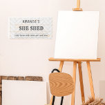 She Shed Craft Room Wooden Box Sign<br><div class="desc">This adorable "She shed" sign makes a great wall hanging for your she shed or office space! With a modern farmhouse style this sign is classic and cute. The name can be personalised using the customisation feature.</div>
