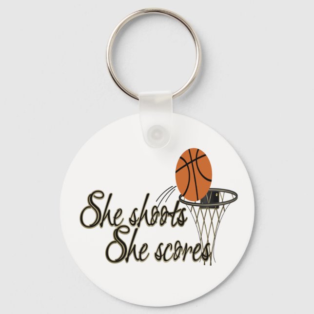 She Shoots...She Scores Key Ring (Front)