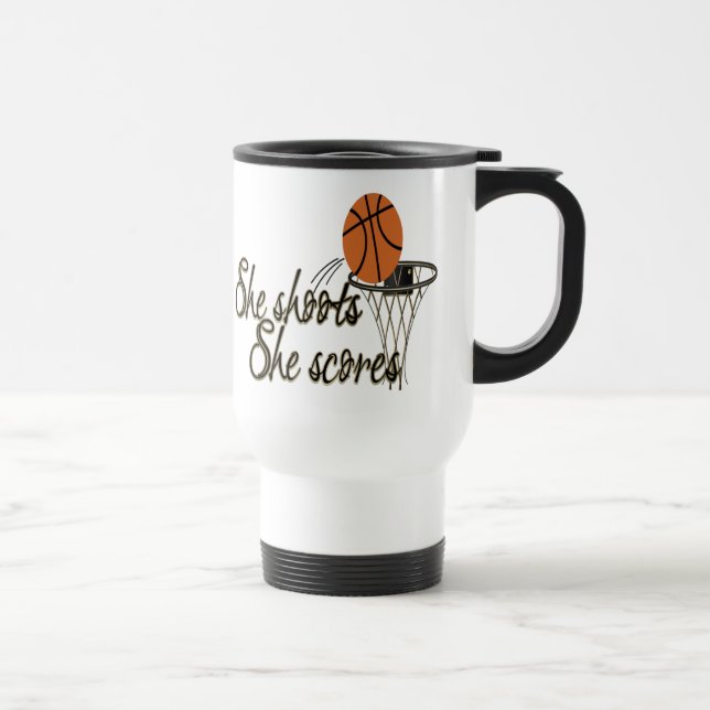 She Shoots...She Scores Travel Mug (Right)
