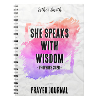 She Speaks with Wisdom - Custom Trendy Journal