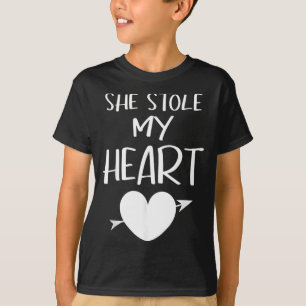She Stole My Heart Valentines Day Matching Couples T-Shirt
