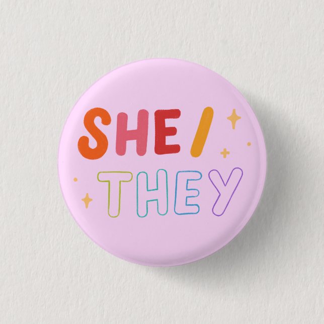 She/They Button (Front)