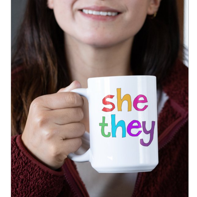 She They preferred pronouns LGBTQ  Coffee Mug (Creator Uploaded)