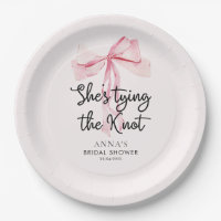 She Tying The Knot Pink Ribbon Bridal Shower