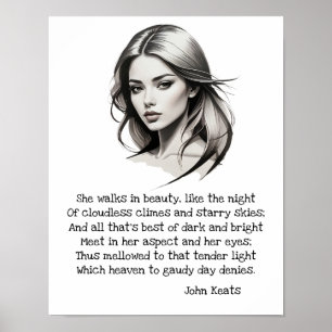 She walks in beauty poster