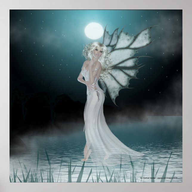 She Walks on Water - Fantasy Fae Print/Poster Poster (Front)