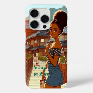 She Walks Through the Sunset iPhone 15 Pro Case