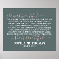 She was beautiful personalised gift for girl