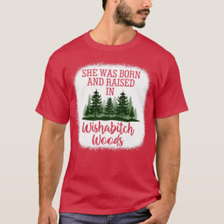 She Was Born And Raised In WishaWoods Camper Campi T-Shirt