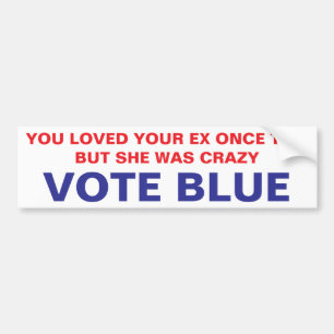 SHE WAS CRAZY BUMPER STICKER