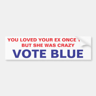 SHE WAS CRAZY BUMPER STICKER