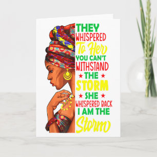 She Whispered Back I Am The Storm Black History Mo Card