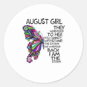 She Whispered Back I Am The Storm Butterfly Classic Round Sticker