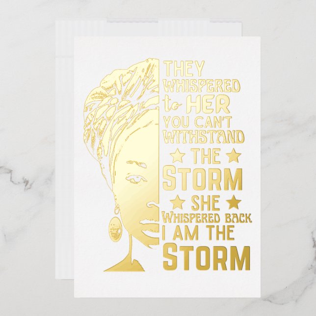 She Whispered Back I Am The Storm Strong Woman (Envelope)