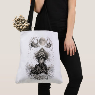 “She Who Blooms from Shadow” Tote Bag