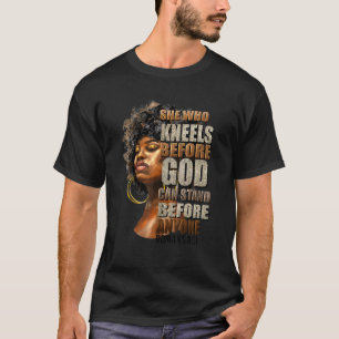 She Who Kneels Before God Lord Black Women T-Shirt