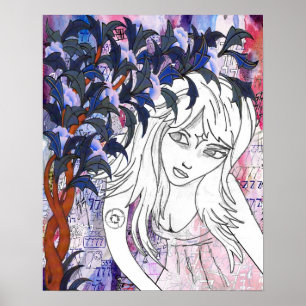 She Who Traverses Through Space by Meghan Oona Poster
