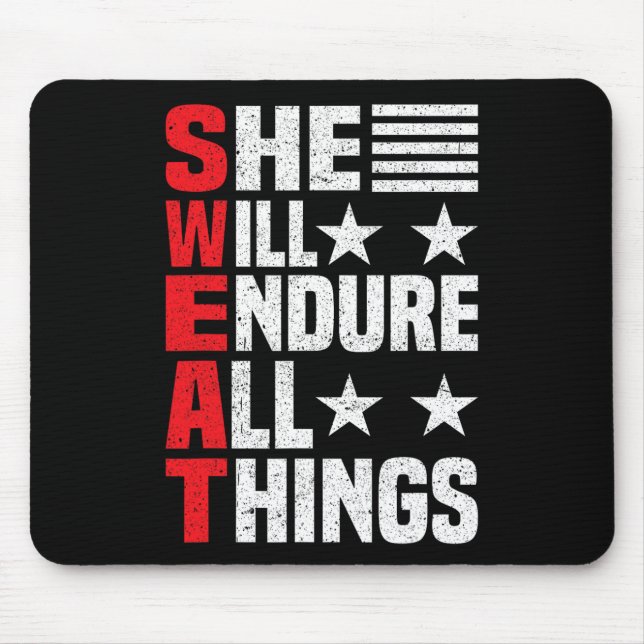 She Will Endure All Things  Mouse Pad (Front)