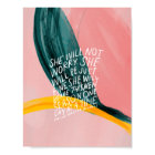 She will not worry, she will be just fine