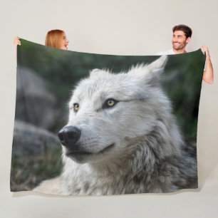 SHE WOLF FLEECE BLANKET