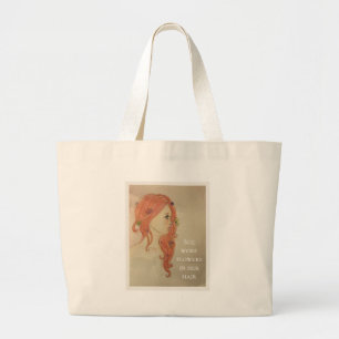 She Wore Flowers In Her Hair Large Tote Bag