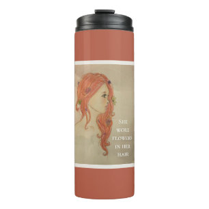 She Wore Flowers In Her Hair Thermal Tumbler