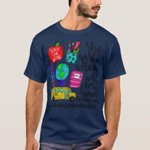 She works willingly with her hands Kindergarten Te T-Shirt