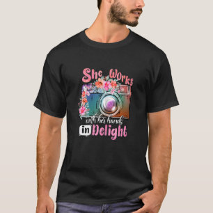 She Works With Her Hands In Delight Mum Photograph T-Shirt