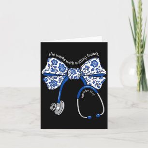 She Works With Willing Hands Proverbs 31 13 Christ Card