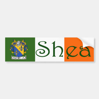 Shea Coat of Arms Flag Bumper Sticker