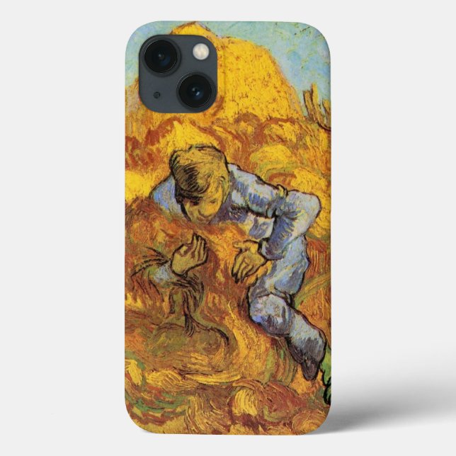 Sheaf Binder (after Millet) by Vincent van Gogh Case-Mate iPhone Case (Back)