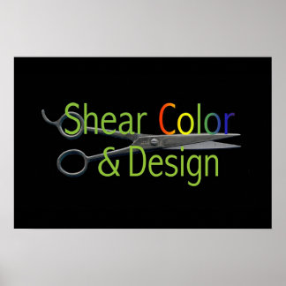 Shear Colour & Design Logo Poster