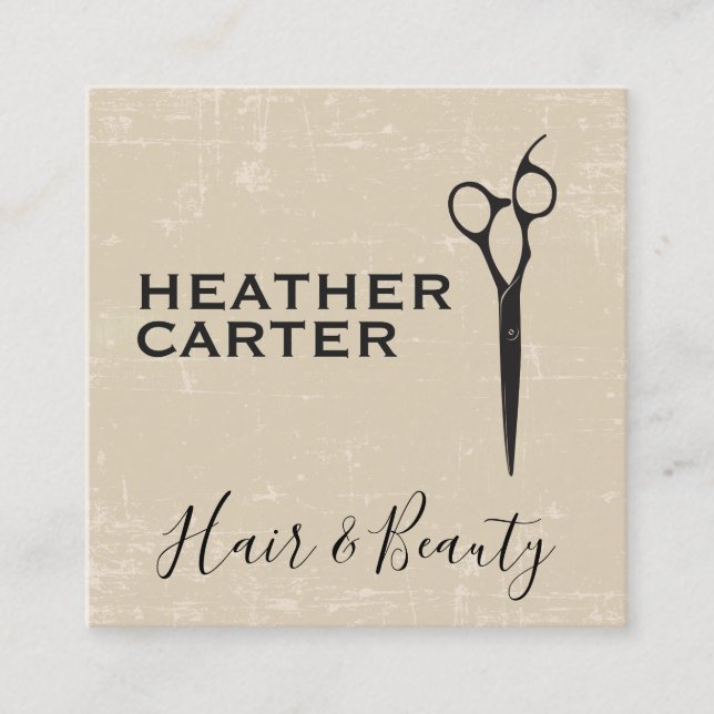 Shear Modern Rustic Hair and Beauty Appointment Card (Front)