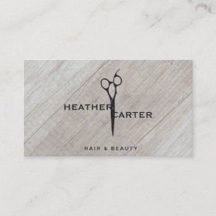 Shear Modern   Wood Stylist Appointment Card