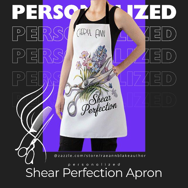 Shear Perfection Hairstylist Personalised Apron (Creator Uploaded)
