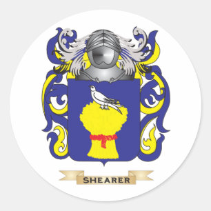 Shearer Coat of Arms (Family Crest) Classic Round Sticker