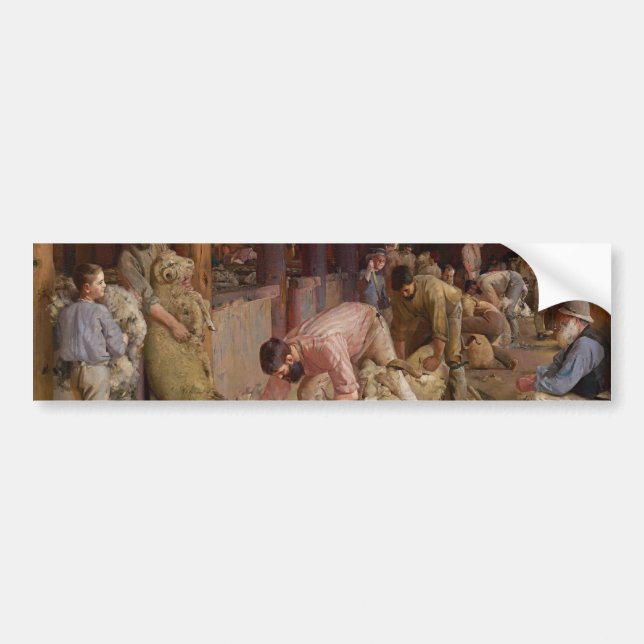 Shearing the Rams (Australian Art) (Tom Roberts) Bumper Sticker (Front)