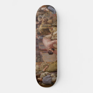 Shearing the Rams (Australian Art) (Tom Roberts) Skateboard