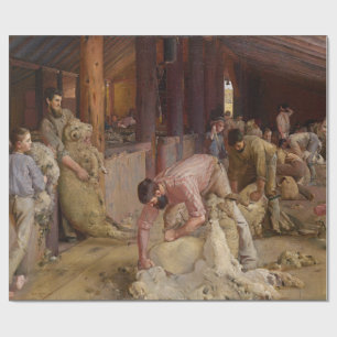 Shearing the Rams (Australian Art) (Tom Roberts) Wrapping Paper