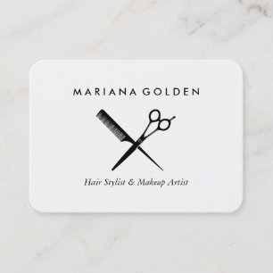Shears and Comb Stylist & Makeup Artist Business Card