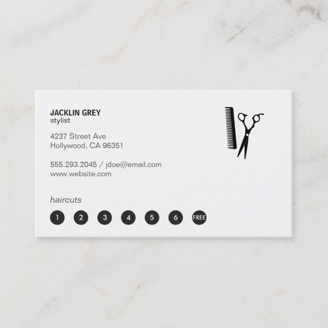 Shears & Comb (punch card 7) (Front)