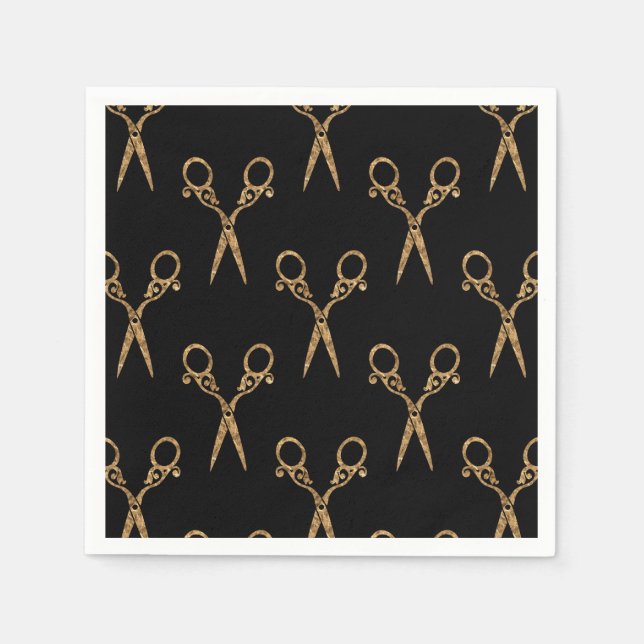 Shears (gold) napkin (Front)