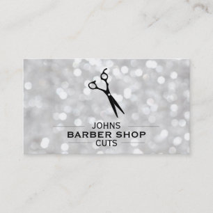 Shears Logo with Dividers (white bokeh) Business Card