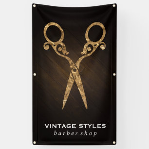 Shears   Ornate / Gold Signage Banner