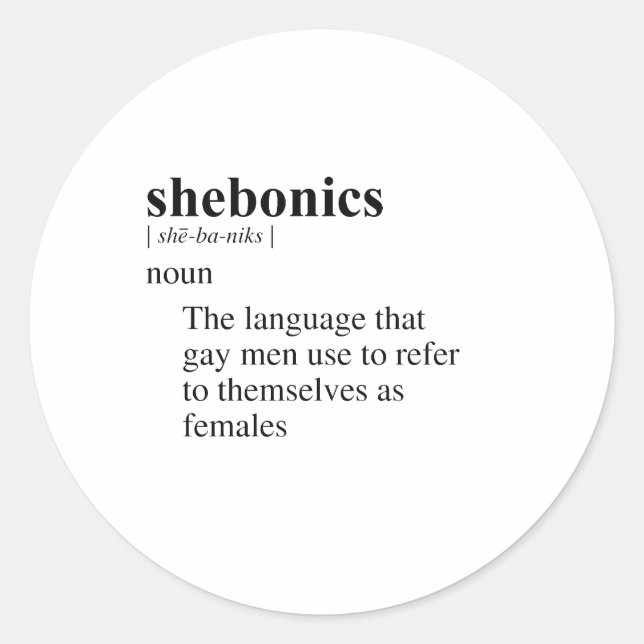 SHEBONICS CLASSIC ROUND STICKER (Front)