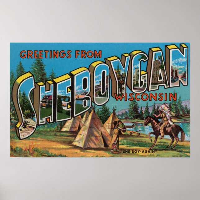 Sheboygan, Wisconsin (Indians # 2) Poster (Front)