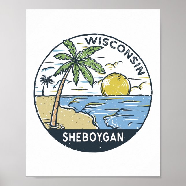 Sheboygan Wisconsin Vintage Poster (Front)