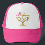 Shebrew Menorah Tree of Life Trucker Hat<br><div class="desc">Shebrew female Hebrew version.</div>