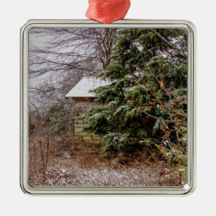 Shed Abandoned Metal Tree Decoration