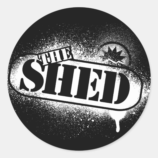 shed sticker black (Front)